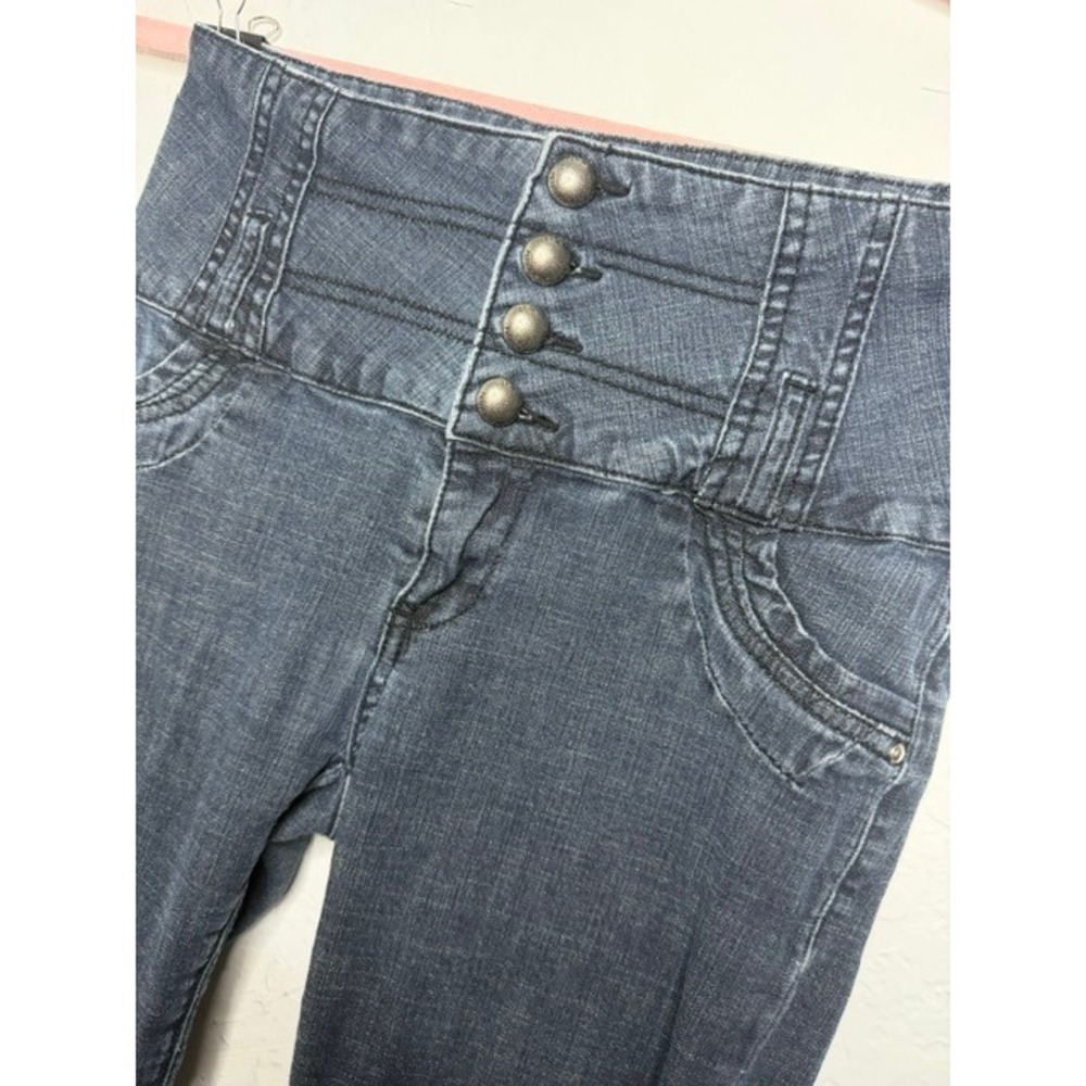 I&M Jeans Womens Dark Wash High Waisted Four Button Fly Skinny Jeans Size 5/6